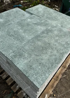 Đá băm nhám xanh rêu Lát Sân 30x60 - quang minh stone 6