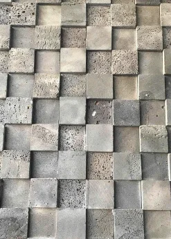 Đá ong xám 3D ốp tường 10x10 - quang minh stone 1