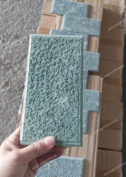 Đá ốp tường băm xanh rêu10x20 - Quang Minh Stone 5