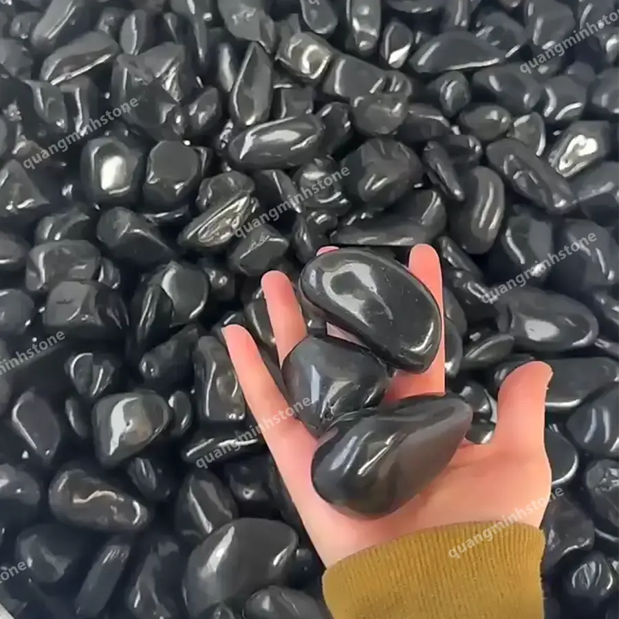 Sỏi Đen Bóng Nhập Khẩu Cao Cấp SDBT35 - Quang Minh Stone 2