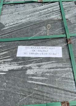 Đá bazan đen khò nhám lát sân 30x60 - quang minh stone 12