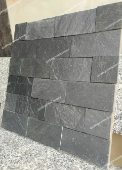 Đá chẻ đen Ấn 10x20 ốp tường - Quang Minh Stone 2