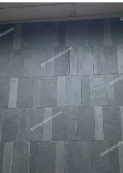 Đá chẻ đen Ấn ốp tường mẫu 4 kích thước