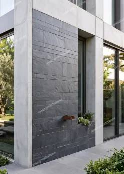Đá chẻ đen Ấn ốp tường mẫu 3 kích thước 3 - quang minh stone 44