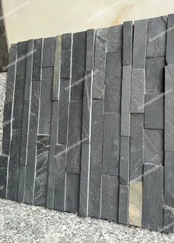 Đá ghép đen Ấn ốp tường 10x50