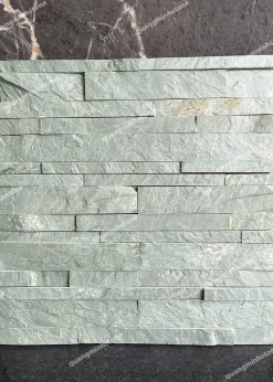 Đá ghép xanh ốp tường 10x50 - Quang Minh Stone 1