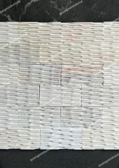 Đá lược trắng sữa ốp tường 10x20 - Quang Minh Stone 1