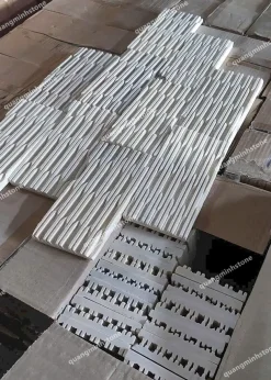 Đá lược trắng sữa ốp tường 10x20 - Quang Minh Stone 3