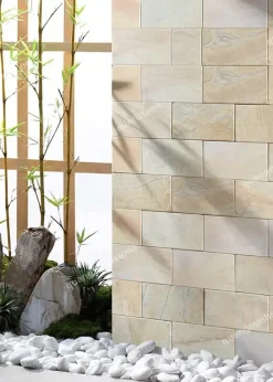 Đá mài bóng vàng ốp tường 10x20 - Quang Minh Stone 4