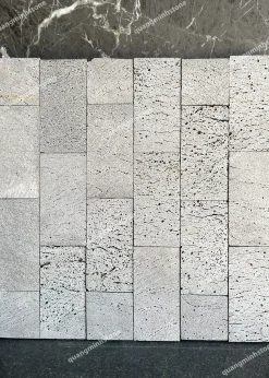 Đá ong xám 10x20 ốp tường kiểu dọc - Quang Minh Stone 1