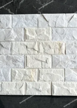 Đá ốp tường bóc trắng 10x20 - Quang Minh Stone 1