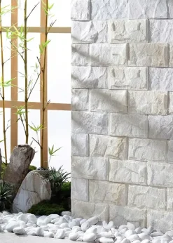 Đá ốp tường bóc trắng 10x20 - Quang Minh Stone 4