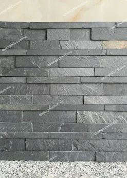 Đá ghép đen Ấn ốp tường 10x50