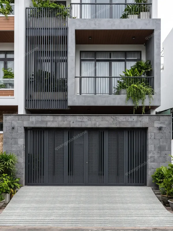 Đá Granite Xám Xanh Xẻ Rãnh Lót Ram Dốc 30x60 - quang minh stone 4
