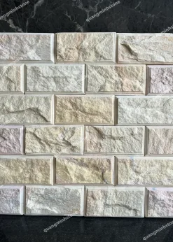 Đá chẻ vàng cà viền ốp tường 10x20