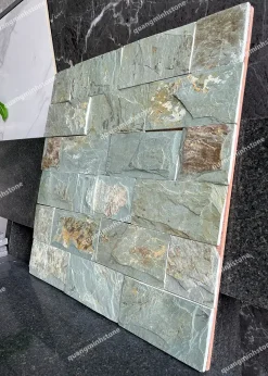 Đá chẻ xanh nhập khẩu ốp tường 10x20