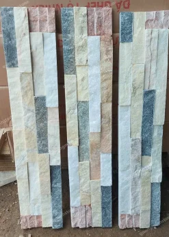 Đá ghép nhiều màu ốp tường 10x50 2