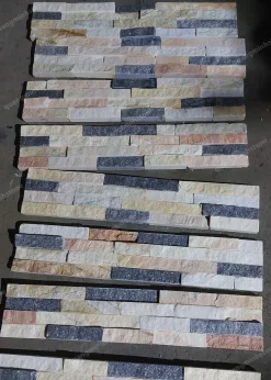 Đá ghép nhiều màu ốp tường 10x50 3