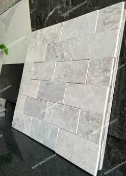 Đá mài bóng xám bông ốp tường 10x20 - Quang Minh Stone 1