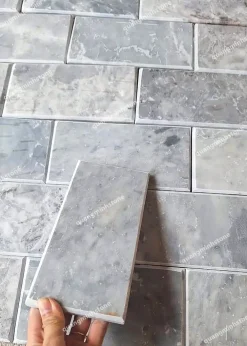 Đá mài bóng xám bông ốp tường 10x20 - Quang Minh Stone 3