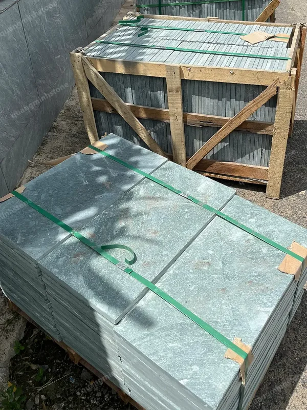 Đá xanh rêu thanh hóa mài hone 30x60 - quang minh stone 7