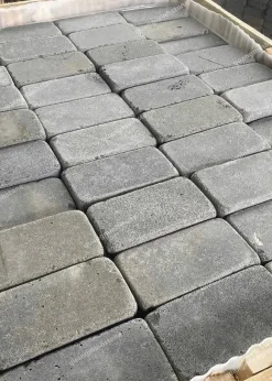 Đá Cubic Ong Xám Quay Cạnh 10x10x20 - quang minh stone 1