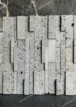 Đá Ghép Ong Xám Ốp Tường 10x50 Ốp Dọc