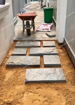 Đá slate xanh làm Lối Đi Sân Vườn - quang minh stone 3