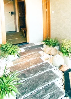 Đá slate xanh làm Lối Đi Sân Vườn - quang minh stone 4