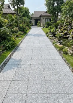 Đá trắng suối lau cắt thô Lát Sân 60x60 - quang minh stone 3