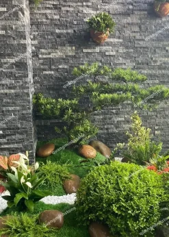 Ghép đen ánh kim Ốp Tường 10x50 - quang minh stone 4