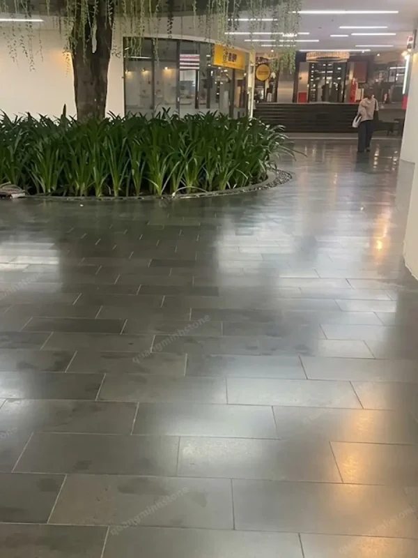 Đá bazan đen mài hone lát sân 30x60 - quang minh stone 6