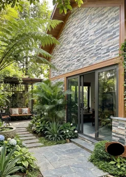 Đá chẻ vân gỗ Ốp Tường 5x30cm - Quang Minh Stone 2