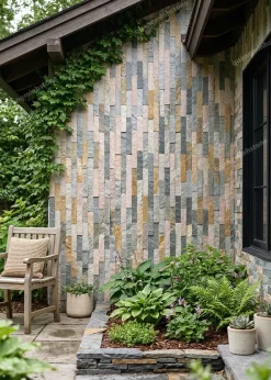 Đá chẻ vân gỗ Ốp Tường 5x30cm - Quang Minh Stone 7