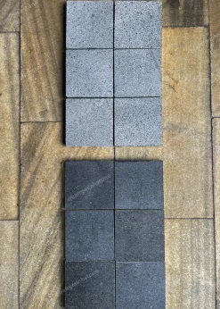 Đá đen cpc mài hone Lát Sân 15x15x2 - Quang Minh Stone 4