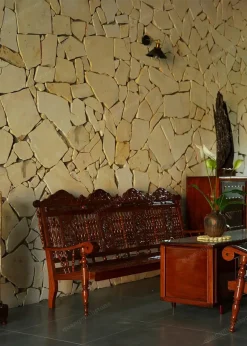 Đá rối vàng nghệ Ốp Tường - Quang Minh Stone 20