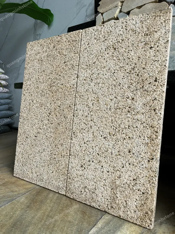 Đá vàng đậm Bình Định băm nhám Lát Sân 30x60 - quang minh stone 3