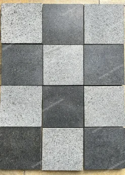 Đá xám xanh + xám đen Lát Sân 15x15x2 - Quang Minh Stone 1