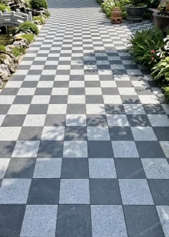 Đá xám xanh + xám đen Lát Sân 15x15x2 - Quang Minh Stone 4