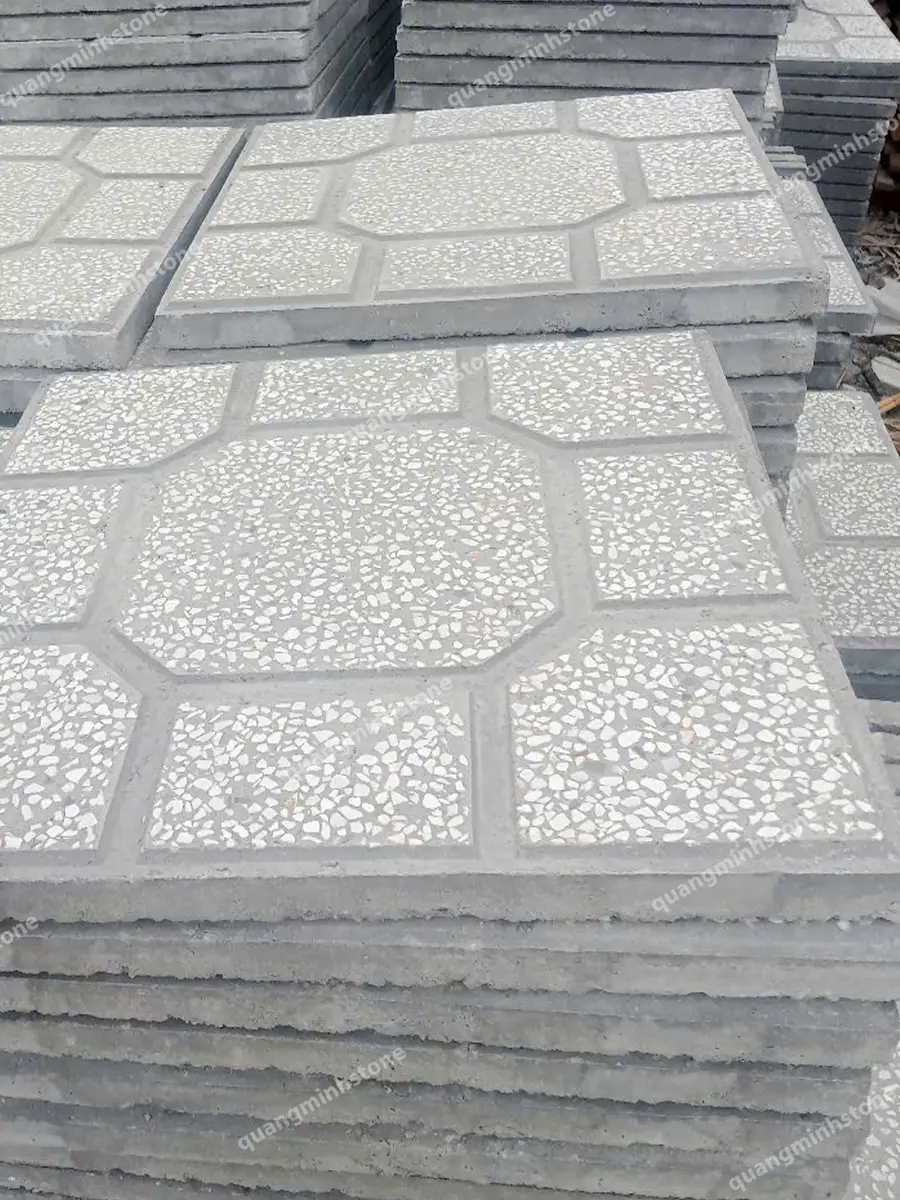 Gạch xi măng terrazzo Lát Vỉa Hè 40x40cm - Quang Minh Stone 2