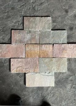 Đá chẻ hồng 15x30 Ốp Tường - Quang Minh Stone 2