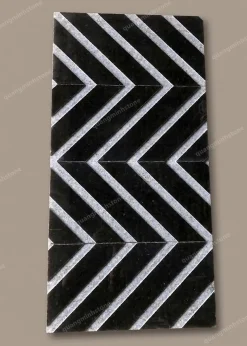 Đá granite đen bóng chia rãnh chéo Lót Ram Dốc 30x60 - quang minh stone 2