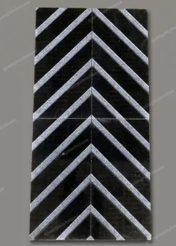 Đá granite đen bóng chia rãnh chéo Lót Ram Dốc 30x60 - quang minh stone 3