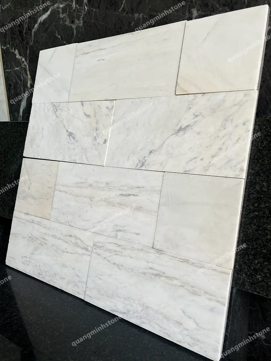 Đá mài bóng trắng 15x30 Ốp Tường - quang minh stone 2