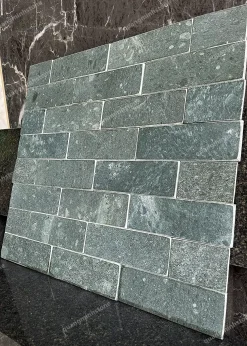 Đá mài bóng xanh rêu 7.5x22 Ốp Tường - quang minh stone 1