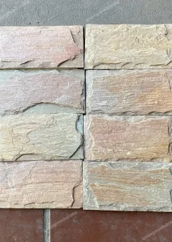 Đá bóc hồng ban mai Ốp Tường 10x20 - quang minh stone 1