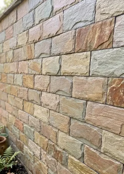 Đá bóc hồng ban mai Ốp Tường 10x20 - quang minh stone 2
