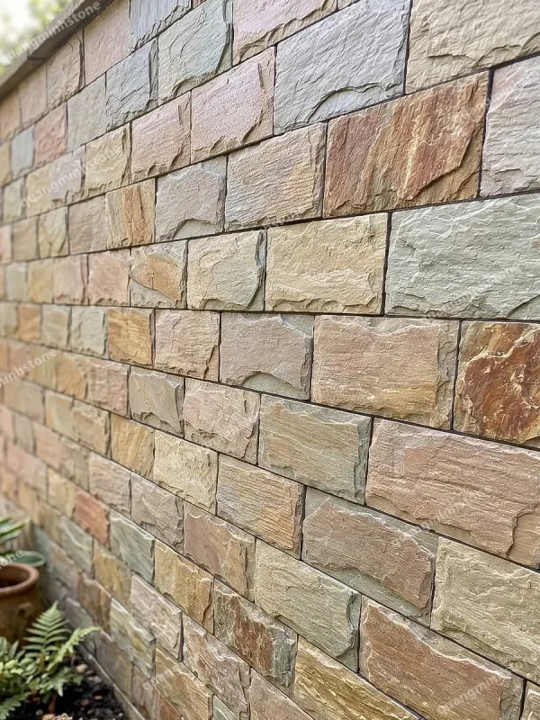 Đá bóc hồng ban mai Ốp Tường 10x20 - quang minh stone 2