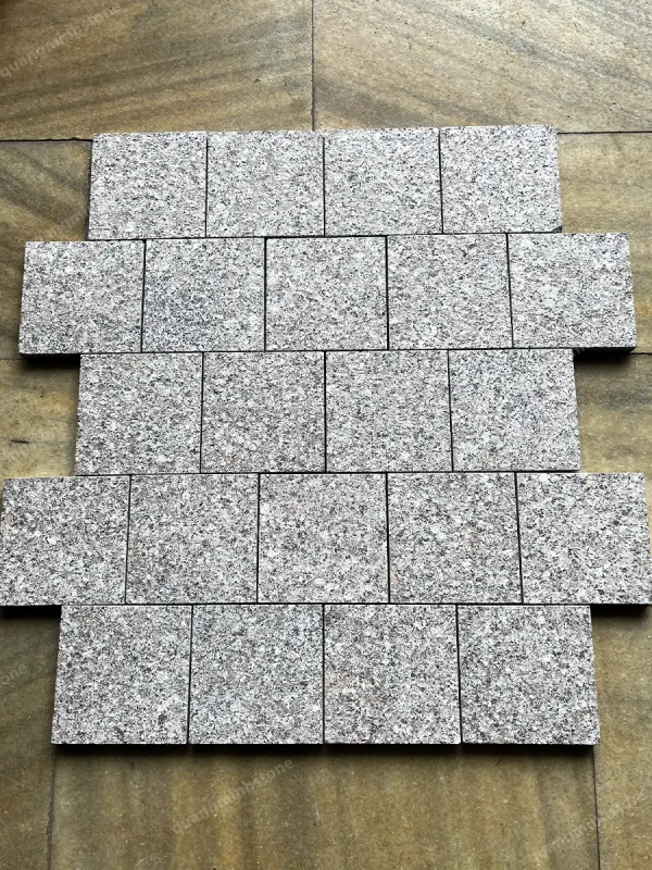 Đá cubic hồng khò nhám Lát Sân - Quang Minh Stone 5