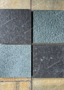 Đá cubic xanh và đen Lát Sân - quang minh stone 4